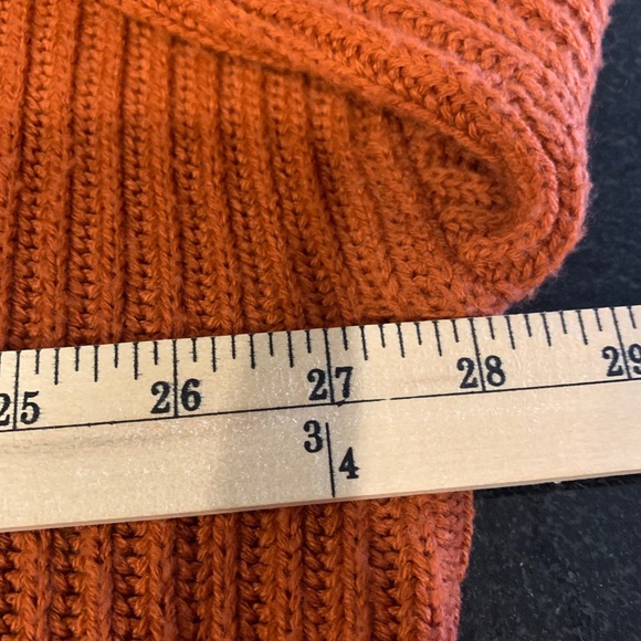 *Urban Heritage Cropped Knit Sweater Burnt Orange Medium Crew Neck Long Sleeve - Picture 11 of 12